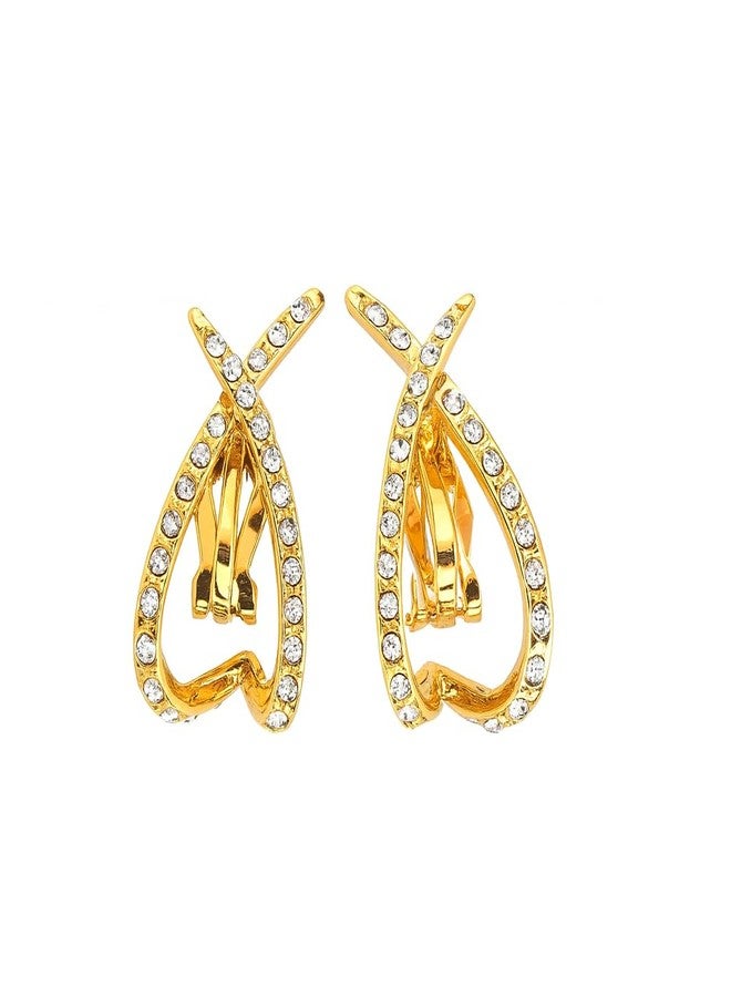 ZENCHEER Trendy Clip on Earrings for Women, 14K Gold Plated Statement Earrings for Women Dainty Earrings Hypoallergenic Simple Minimalist Non Pierced Earring - Image 5